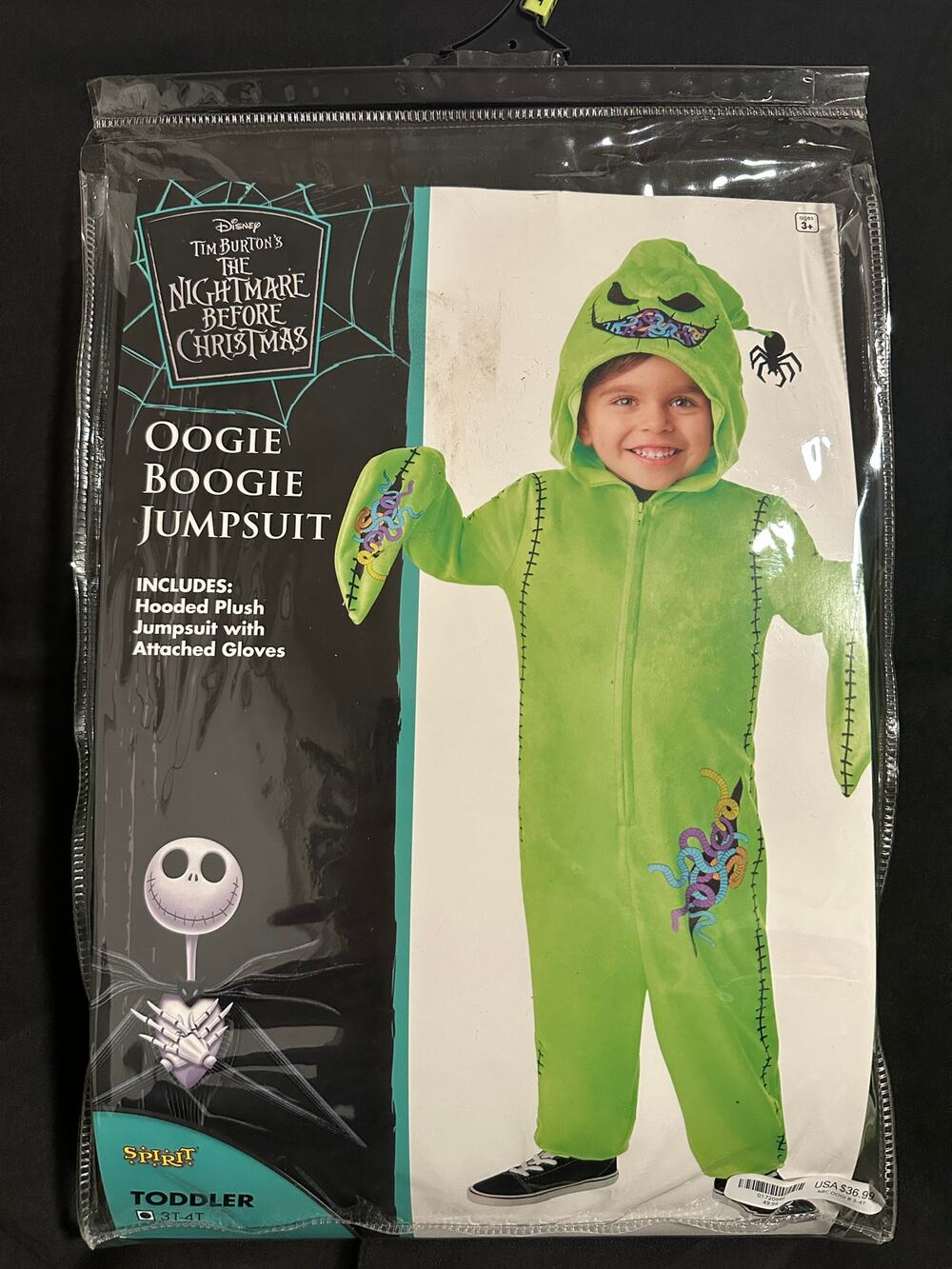 Disney Oogie Boogie Costume Toddler 3-4T Nightmare Before Christmas Spirit